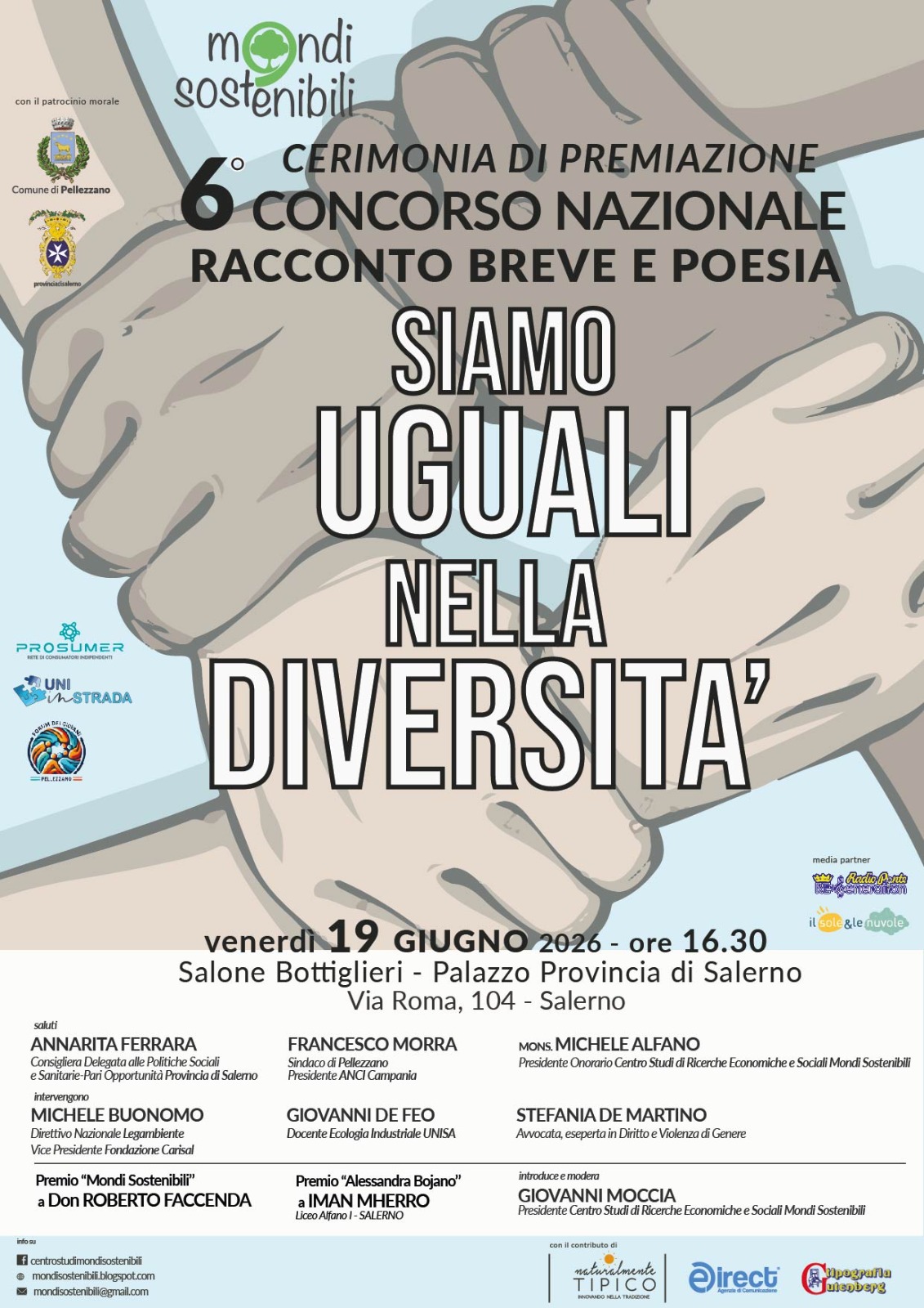 MENZIONE SPECIALE CERIMONIA DI PREMIAZIONE 6°CONCORSO LETTERARIO NAZIONALE